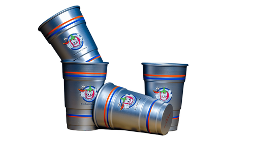 4-Pack Mr. Clamato Aluminum Ball Park Cups